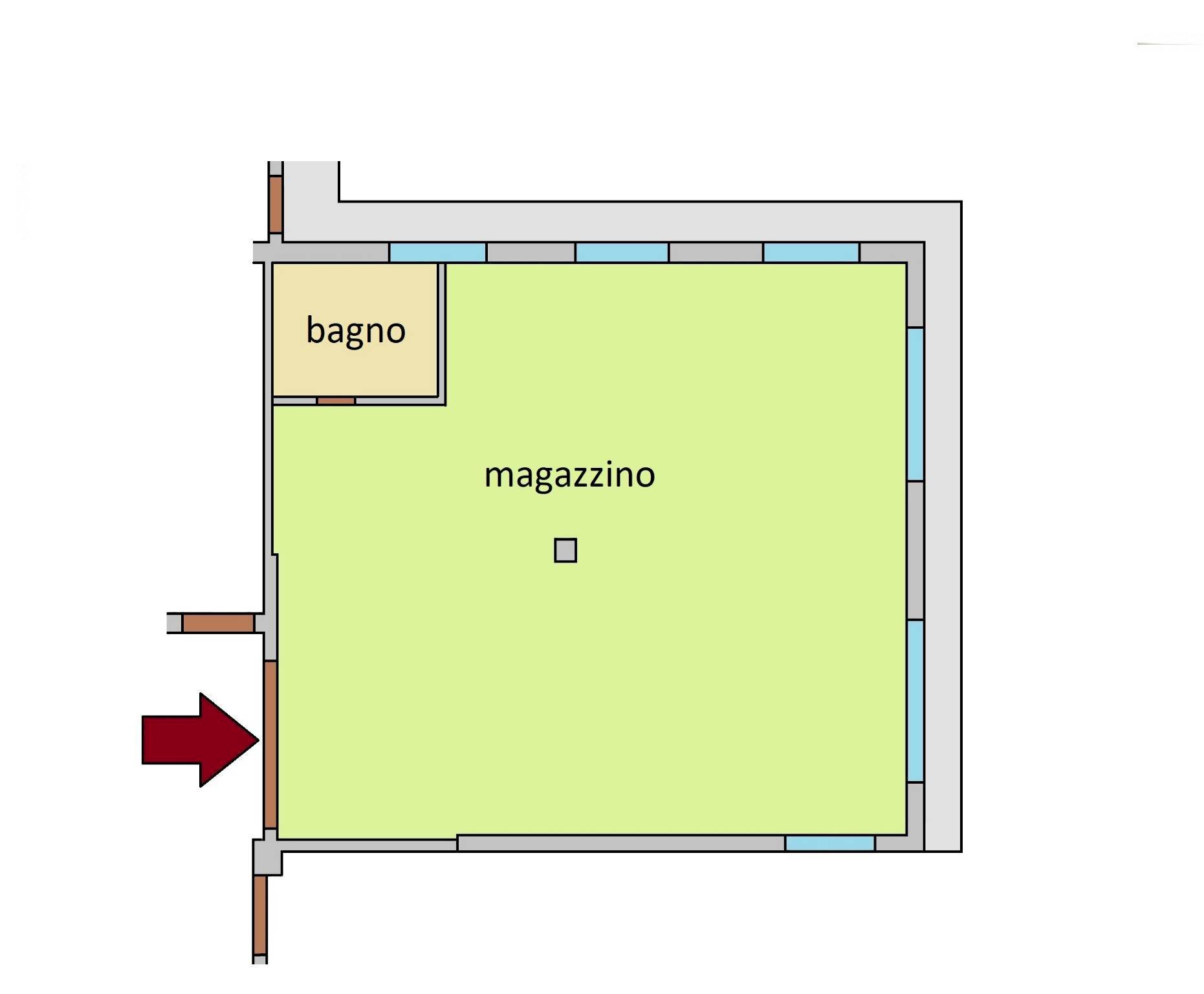 Magazzino via Louis Pasteur, 96, Bordighera - planimetria 1