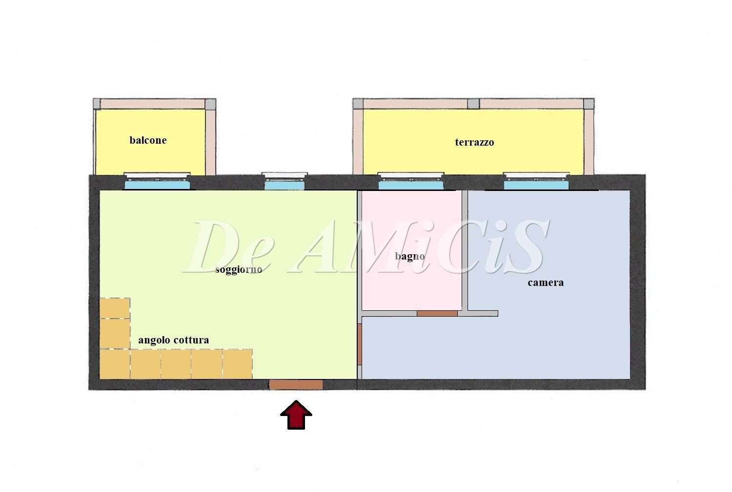 Bilocale Vallecrosia - planimetria 1