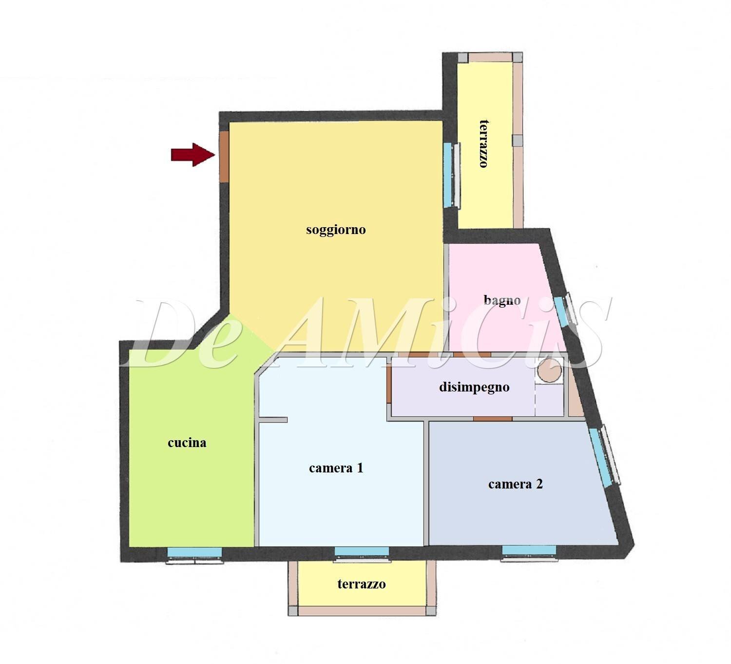 Trilocale Vallecrosia - planimetria 1