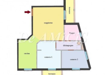 planimetria trilocale - Trilocale Vallecrosia - foto 3