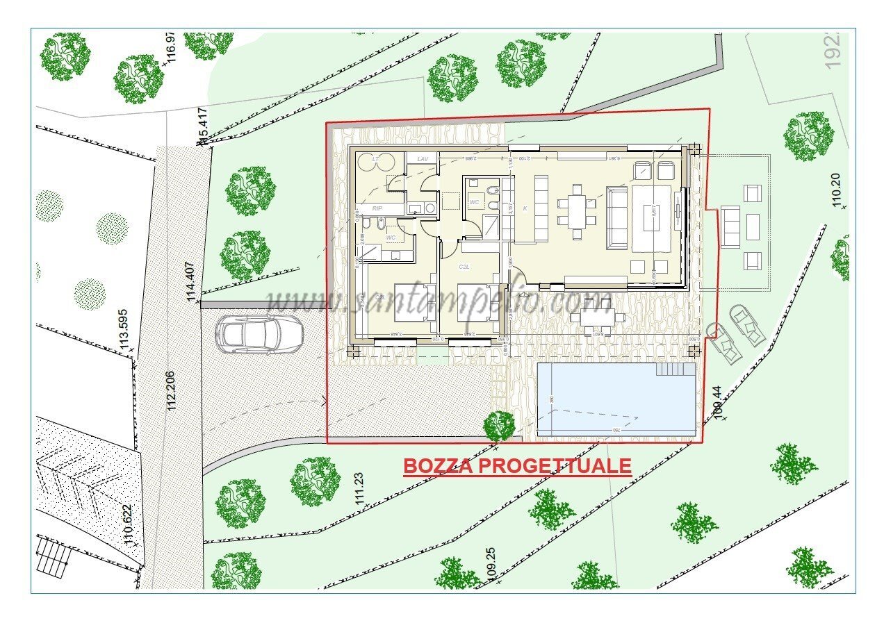 Building land Bordighera - floor plans 1