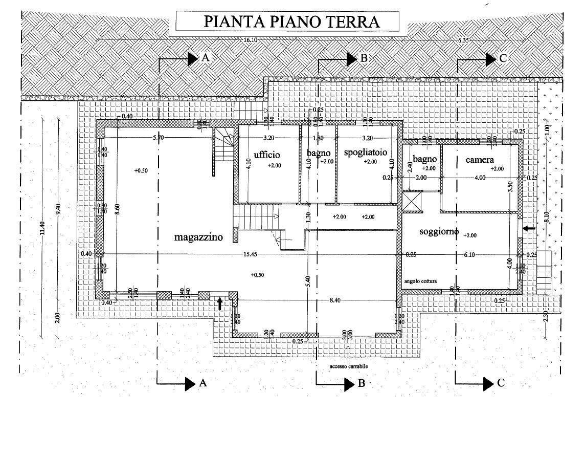 Rustico strada maciurina, Vallebona - planimetria 1