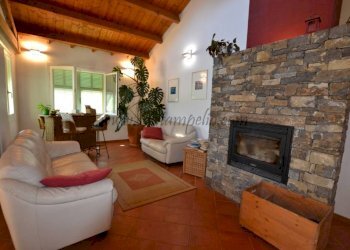 1585-29-soggiorno.caminetto - Villa strada nerussi, Soldano - foto 21