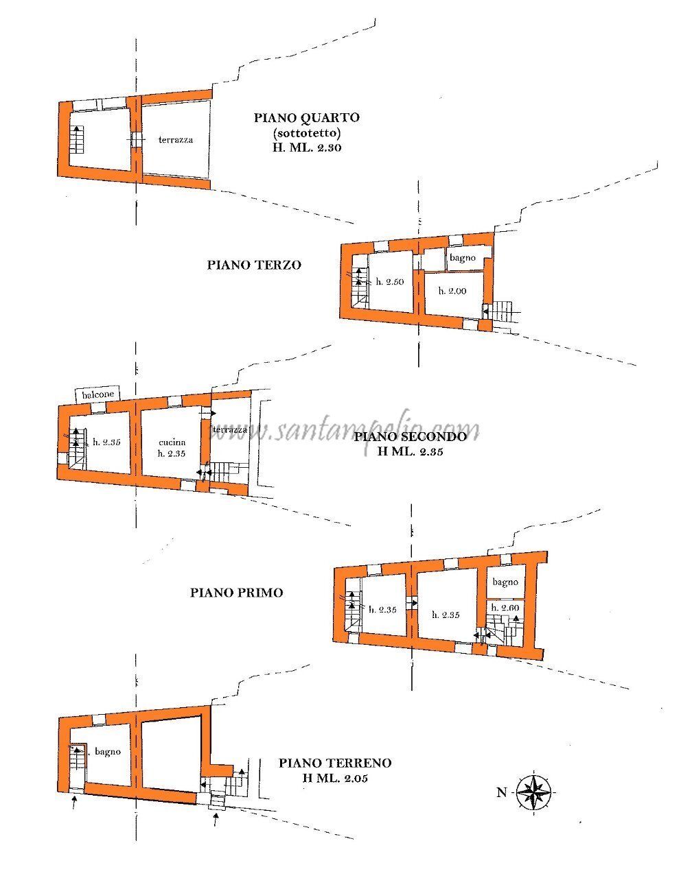 Apartment Dolceacqua - floor plans 1