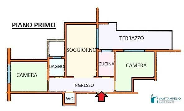 Four-room apartment via al mercato, Bordighera - floor plans 1