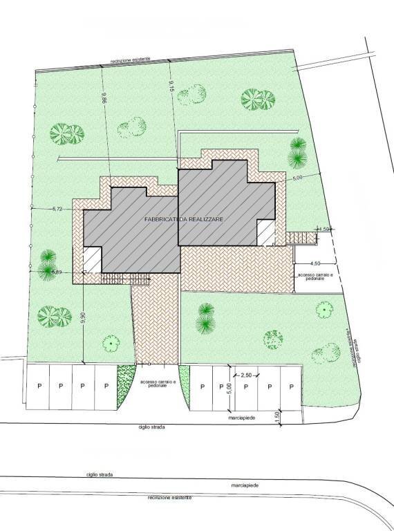 PLANIMETRIA - Terreno edificabile via Roma, 78, Poggio Torriana - foto 1