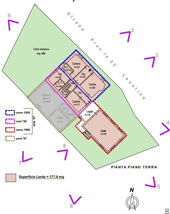 Rustico strada Leontina, 256, San Leo - planimetria 1