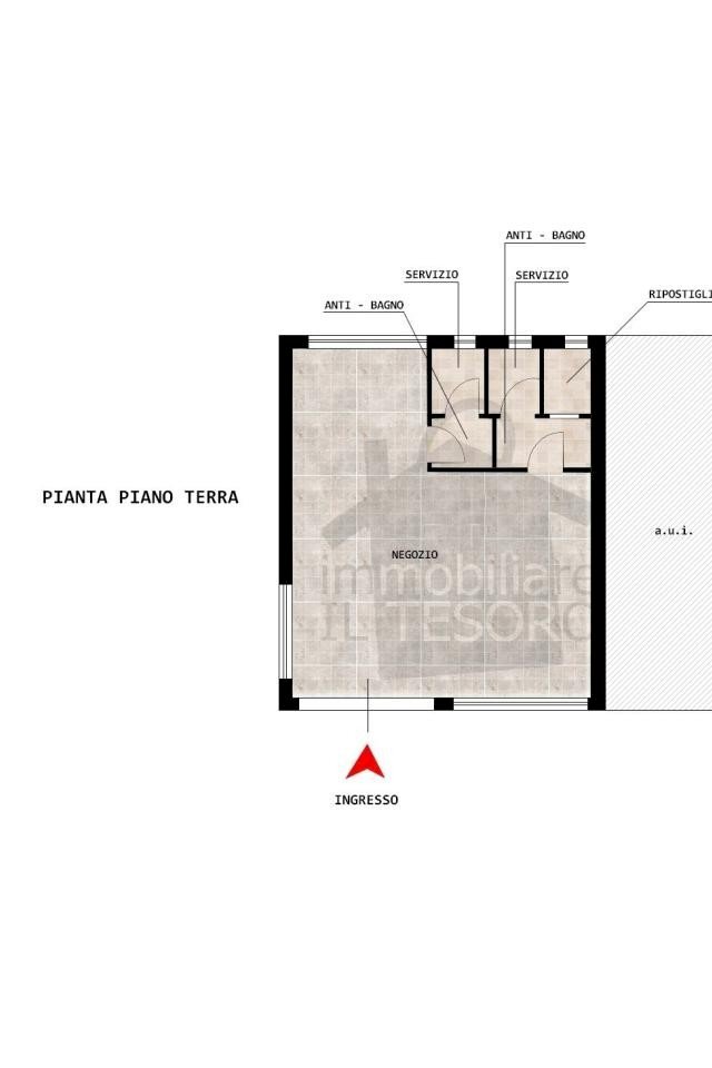 Negozio via Mondolfo, Rimini - planimetria 1