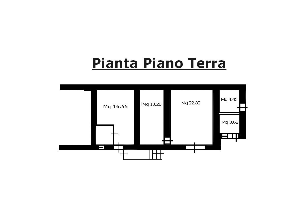Rustico via Castello, Pietrarubbia - planimetria 1