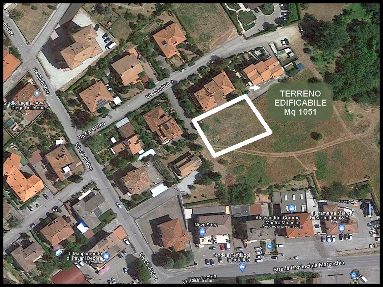 Terreno edificabile via Ca' di Vico, Novafeltria - planimetria 1