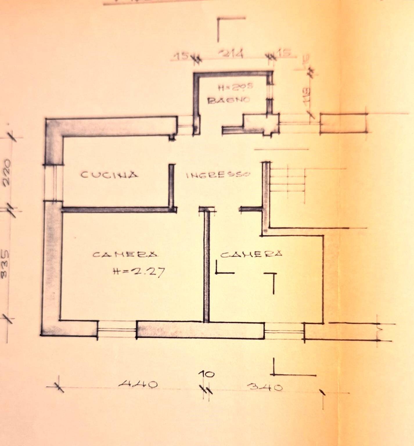 Trilocale salita San Carlo di Cese, 2, Genova - planimetria 1