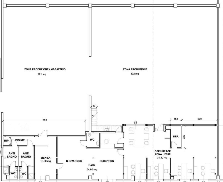 pianta capannone.PNG - Locale Commerciale Via ASI, Frosinone - planimetria 1