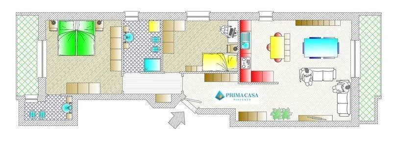 Planimetria - Trilocale Cadeo - foto 1