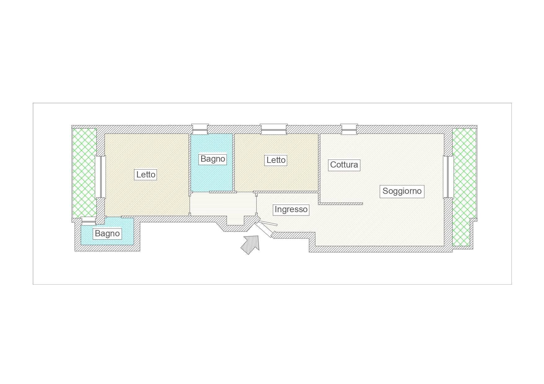 Trilocale Cadeo - planimetria 1