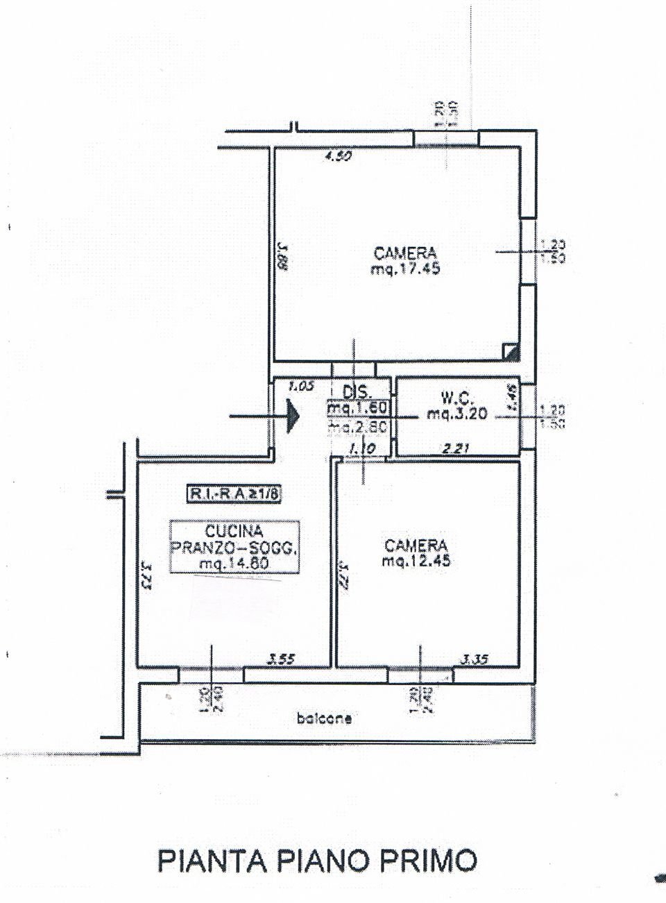 Four-room apartment Montescudo - Monte Colombo - floor plans 1
