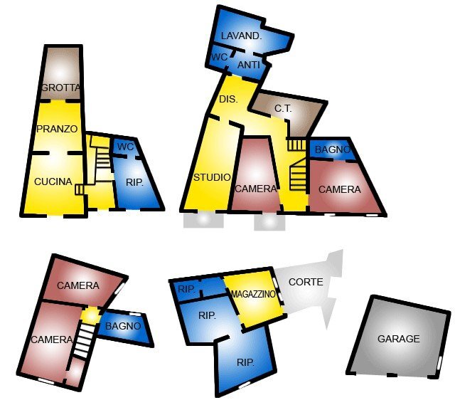 Stable - Palace Monte Grimano Terme - floor plans 1