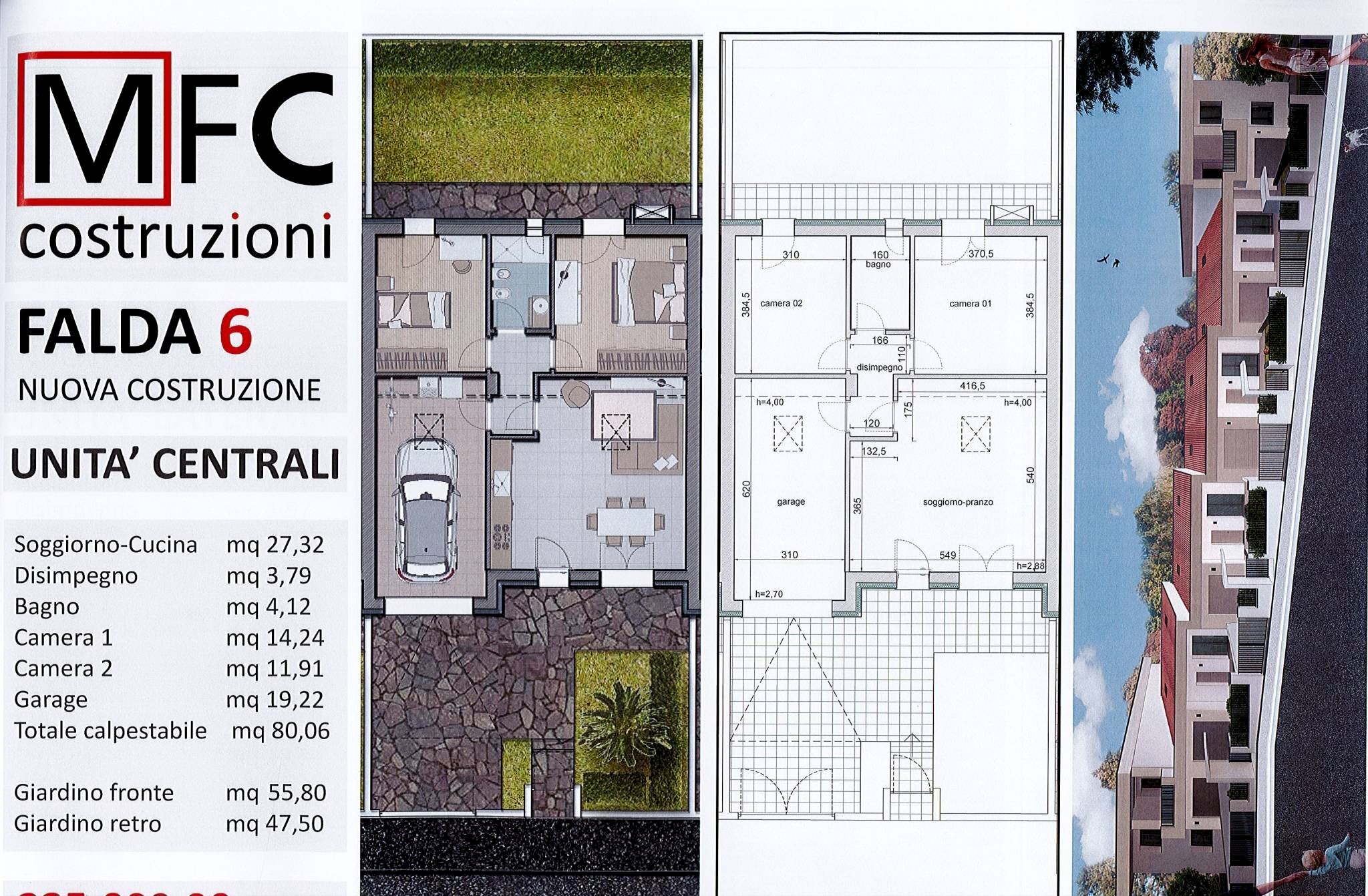 Three-room apartment via Generale Carlo Alberto Dalla Chiesa, Montefiore Conca - floor plans 1