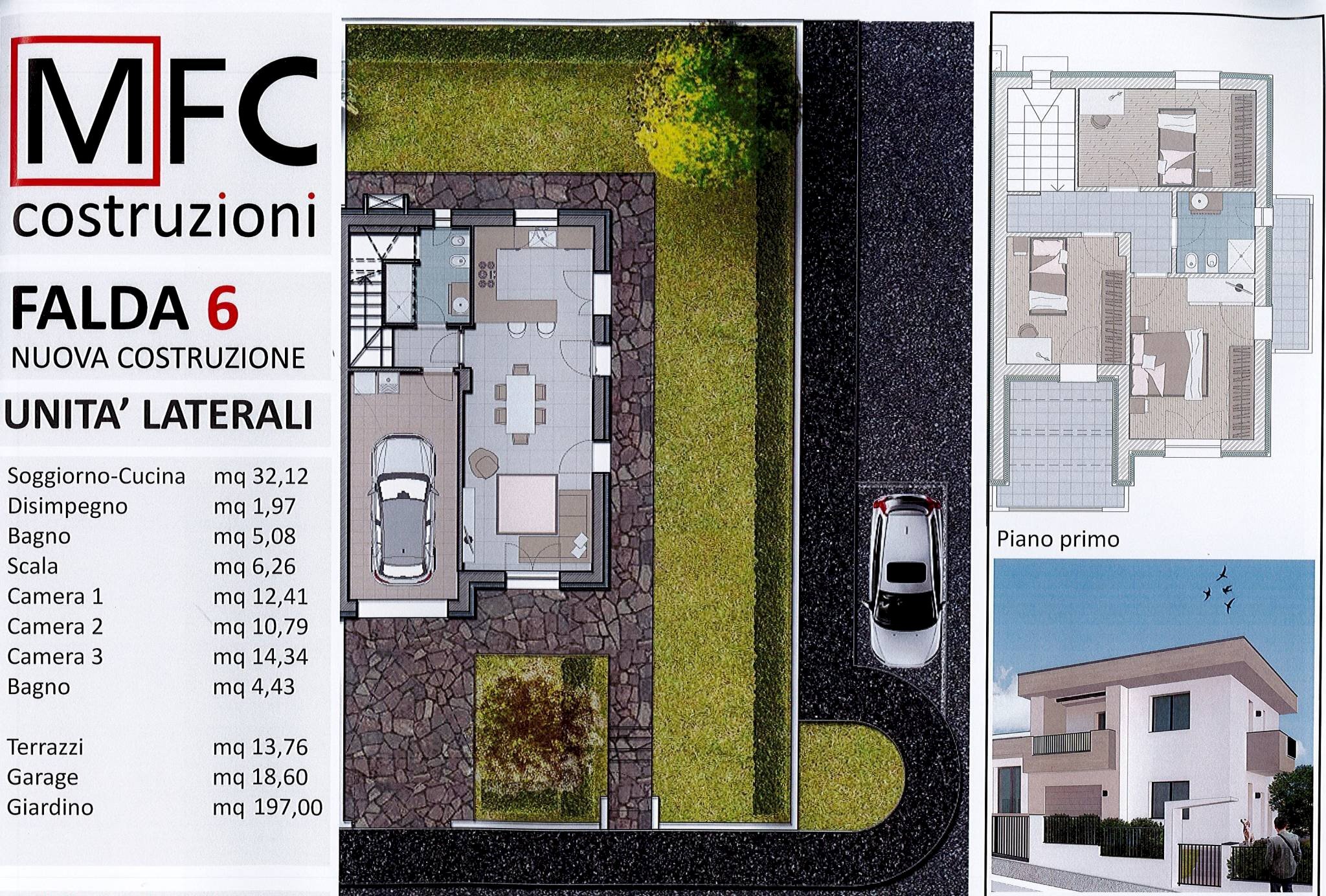 Terraced Villa via Generale Carlo Alberto Dalla Chiesa, Montefiore Conca - floor plans 1