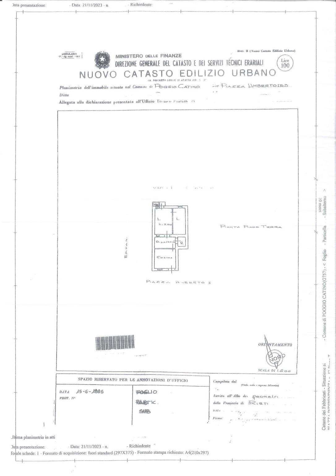 Trilocale piazza dell'Indipendenza, 30, Poggio Catino - planimetria 1