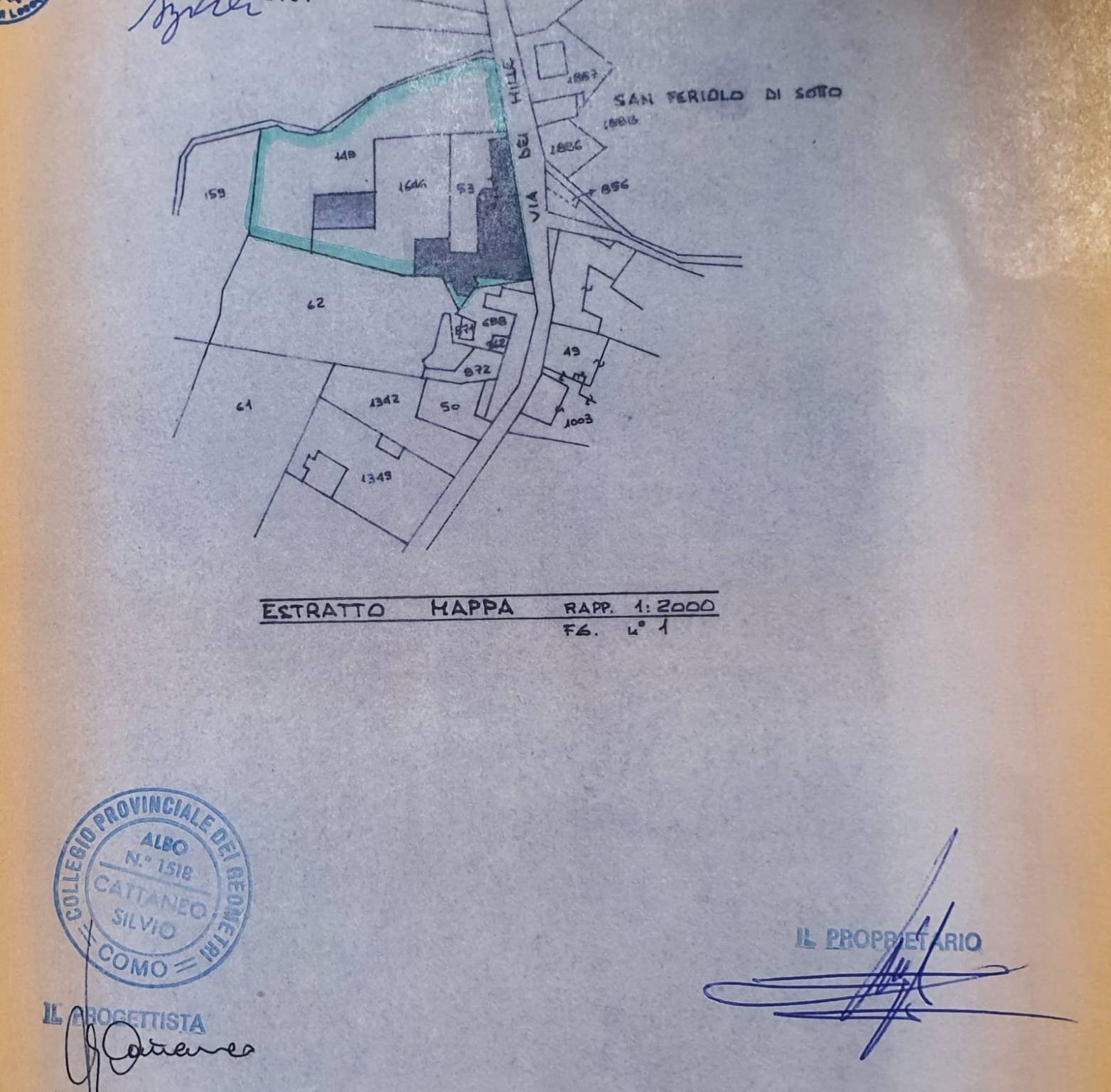 Terreno edificabile via dei Mille, Barzanò - planimetria 1