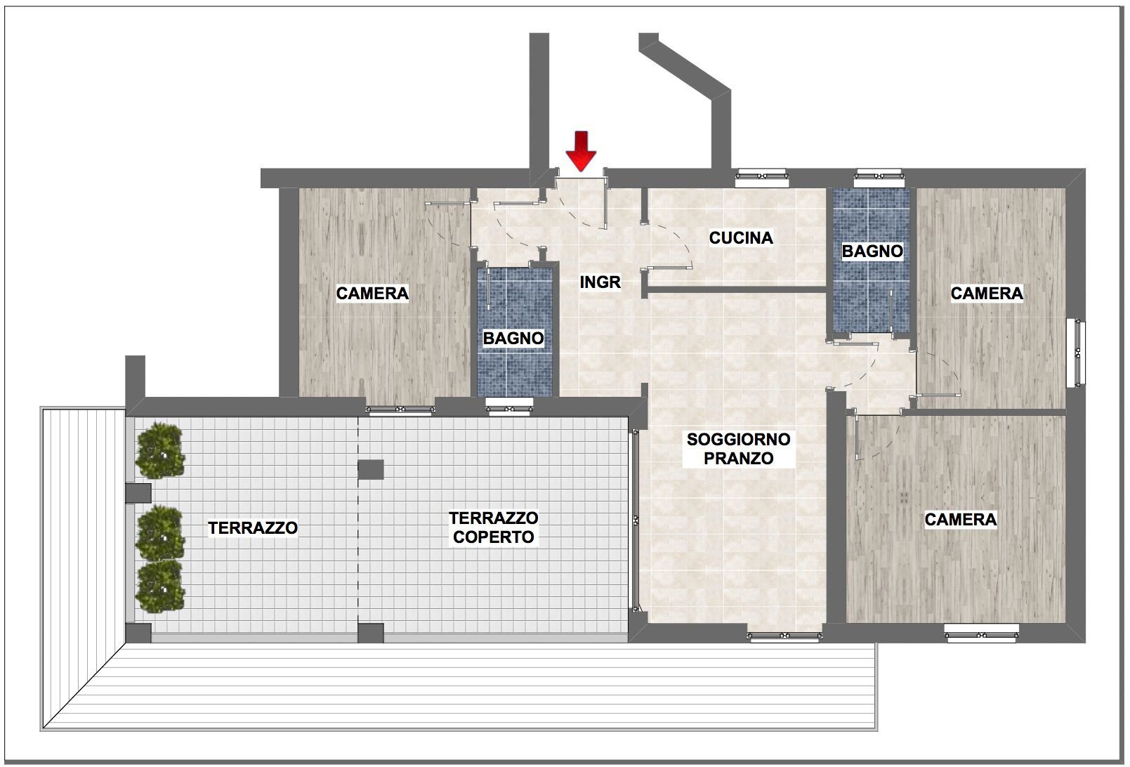 Attic via Antonio da Noli, Ravenna (neighborhood Lido di Savio) - floor plans 1