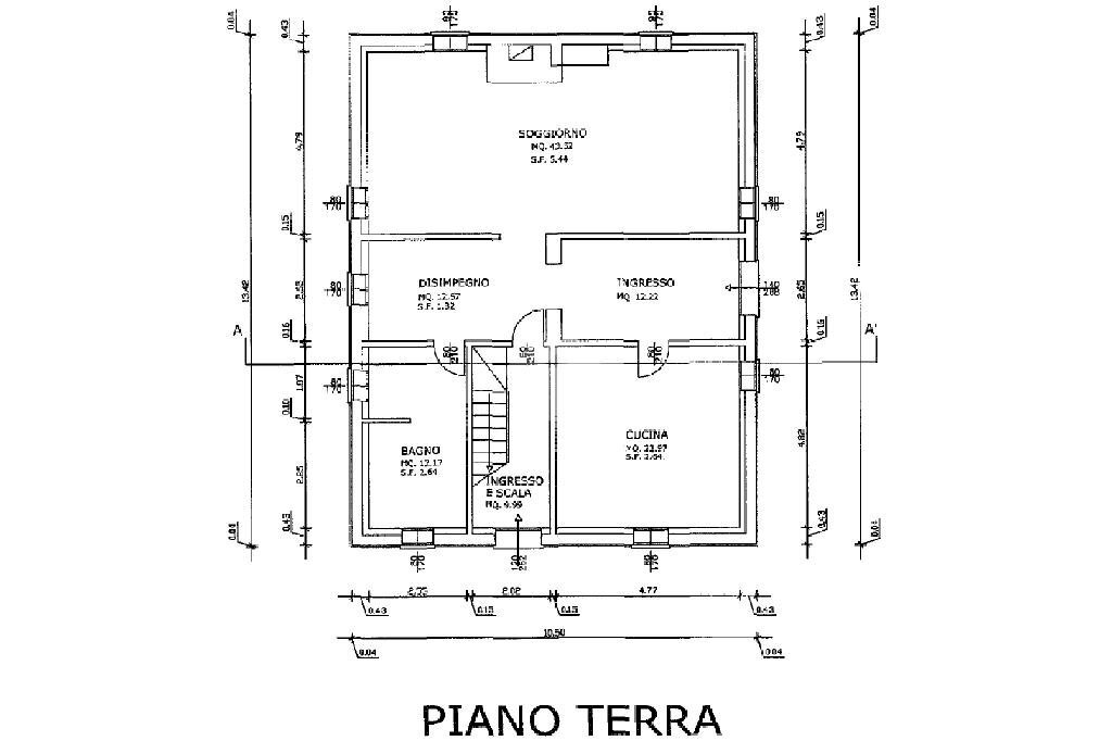 Independent house piazza Andreoli, San Possidonio - floor plans 1