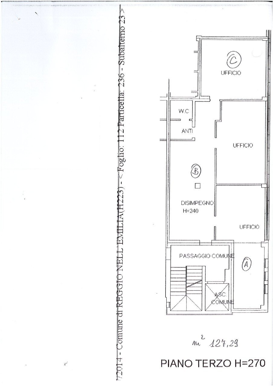 Ufficio Reggio nell'Emilia - planimetria 1