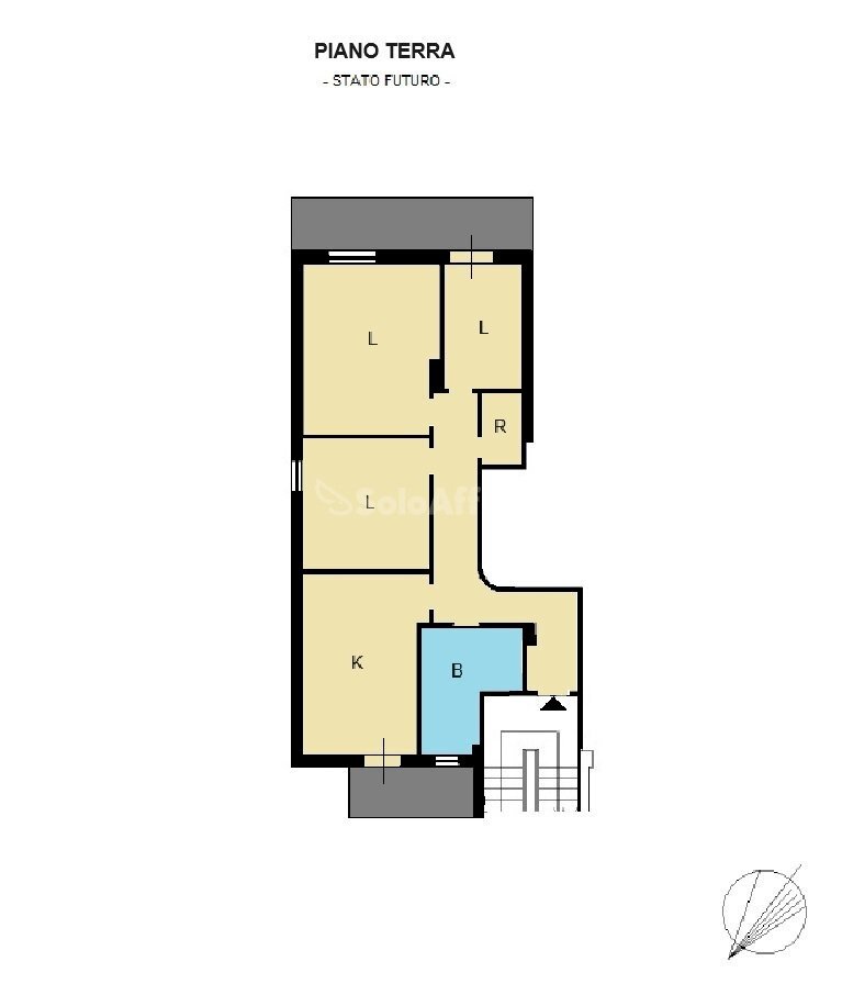 planimetria piano terra - STATO FUTURO.jpg - Four-room apartment Catanzaro - floor plans 1