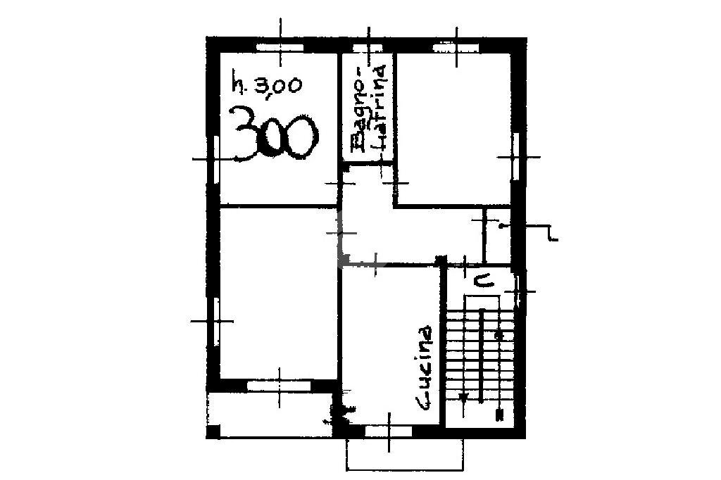 Quadrilocale Monastero di sotto, Monastero di Lanzo - planimetria 1