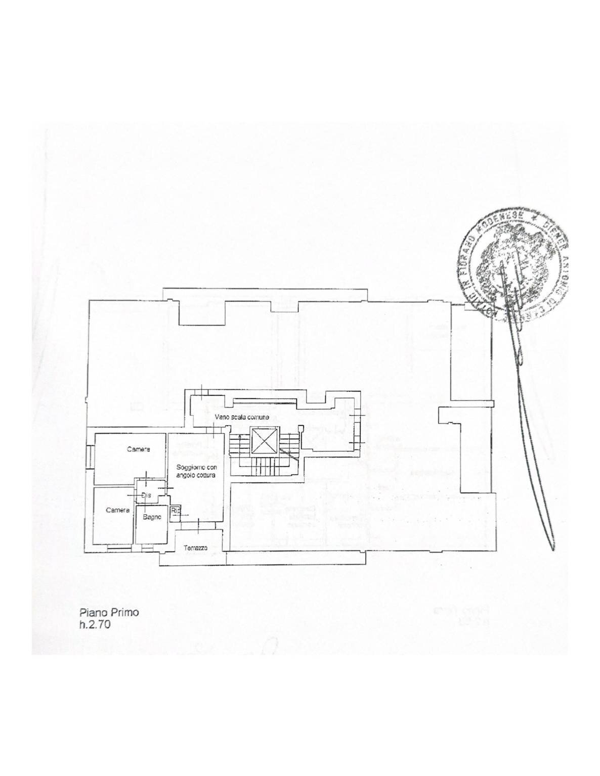 Three-room apartment Via Pietra Ligure, Modena - floor plans 1