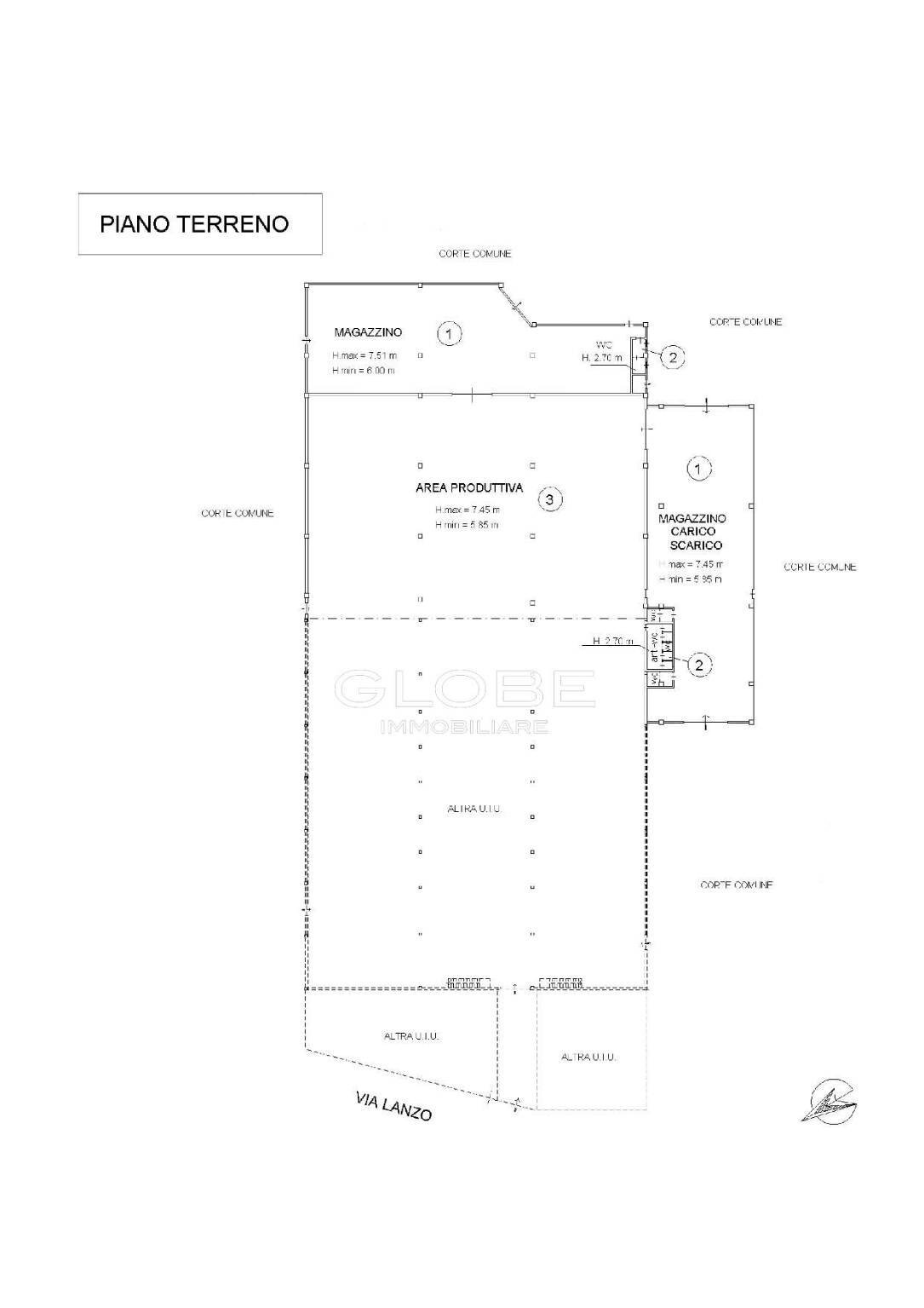 Capannone via Lanzo, Robassomero - planimetria 1