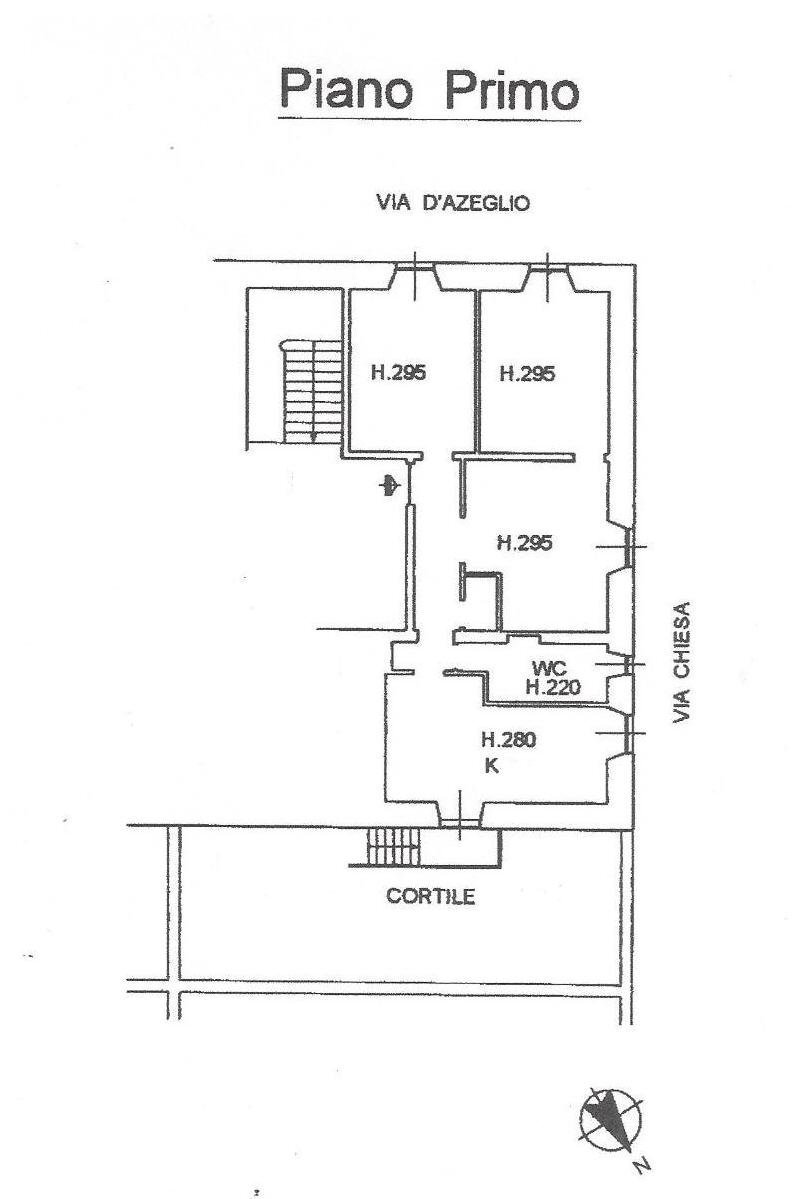Quadrilocale via Massimo d'Azeglio 5, Genova (zona Sampierdarena) - planimetria 1