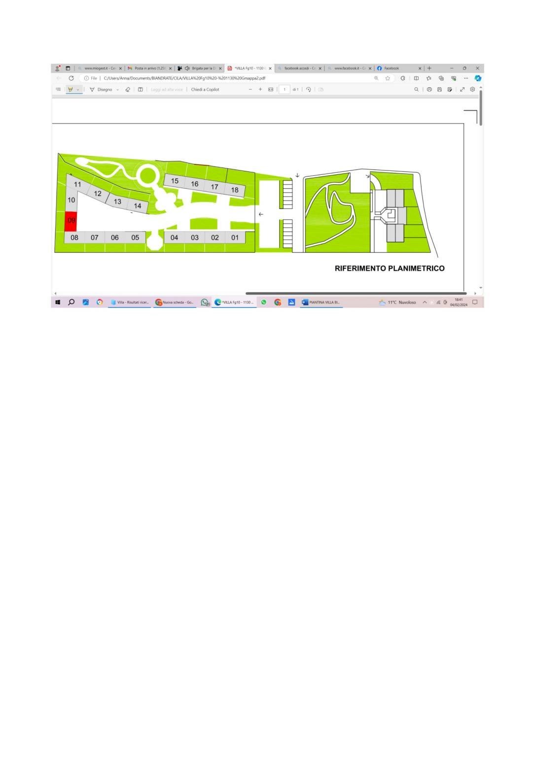 Villa a Schiera via Roggia Molinara, 8, Biandrate - planimetria 1