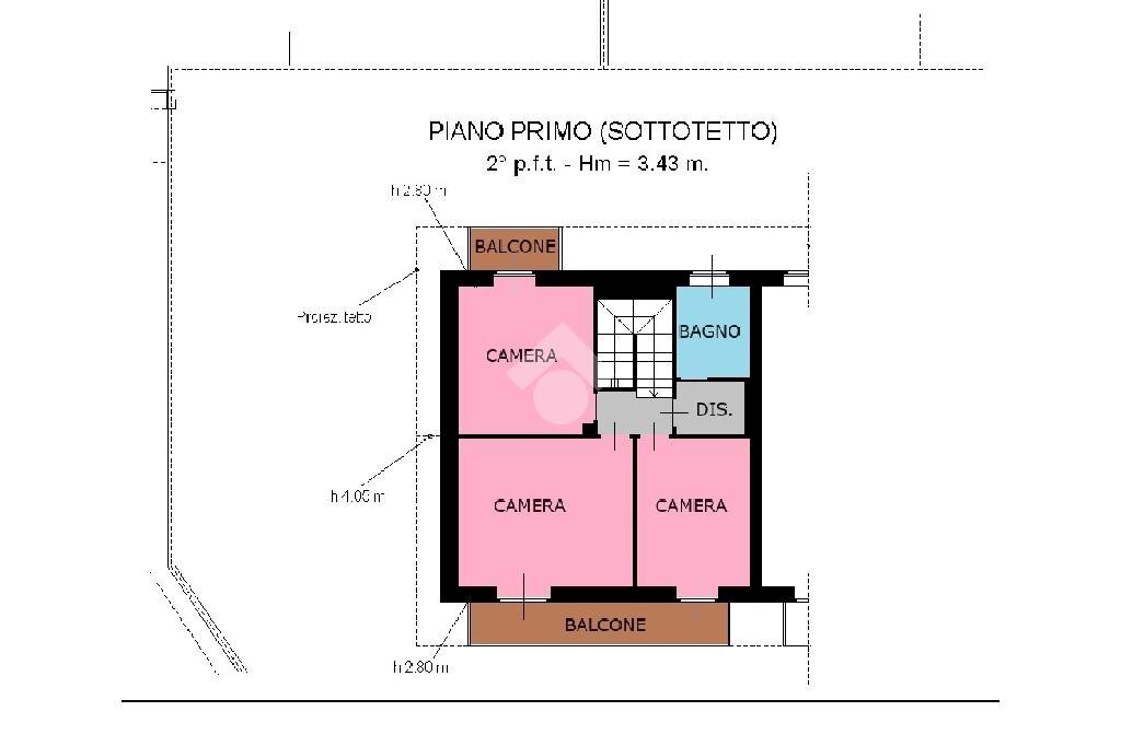 Villa Via Giacomo Leopardi, La Loggia - planimetria 1
