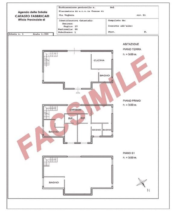 One-room apartment viale Partigiani, Pavia - floor plans 1