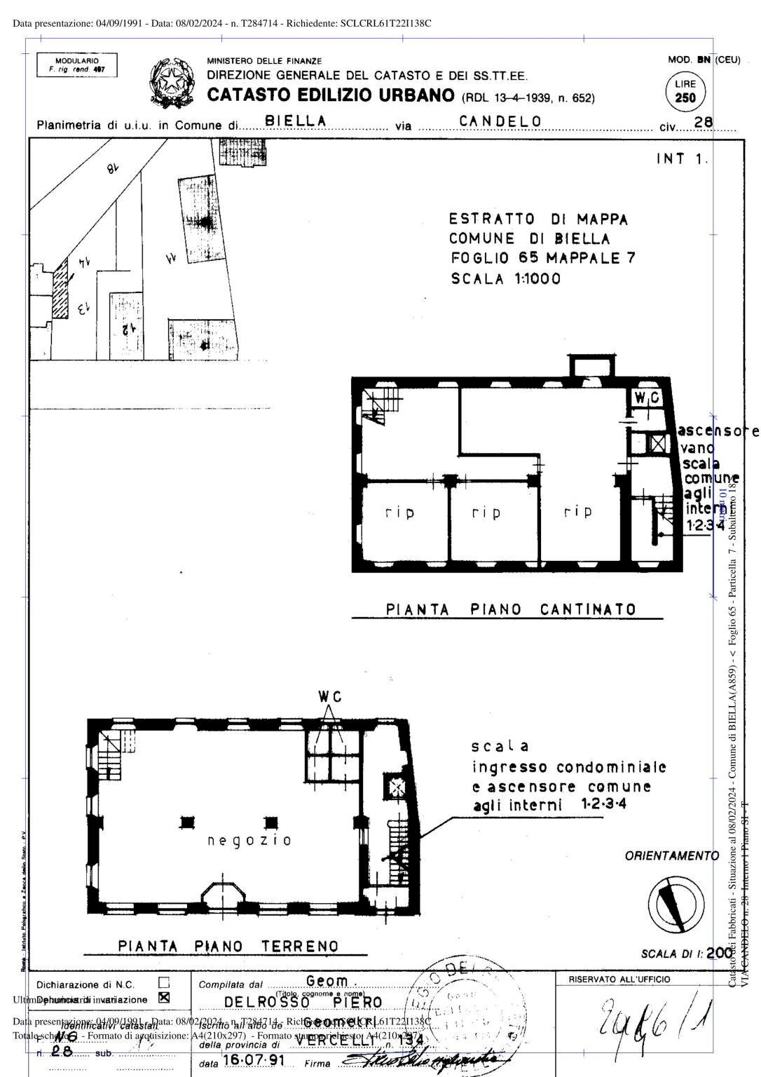 Shop via Candelo, 28, Biella - floor plans 1