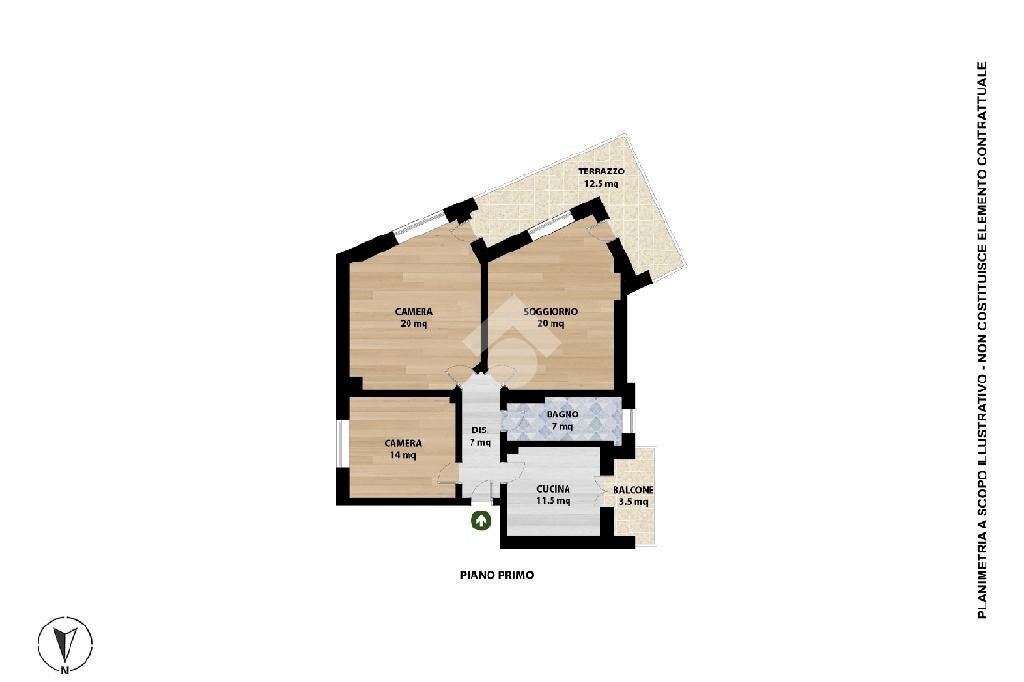 Quadrilocale Via Beckwith, Luserna San Giovanni - planimetria 1