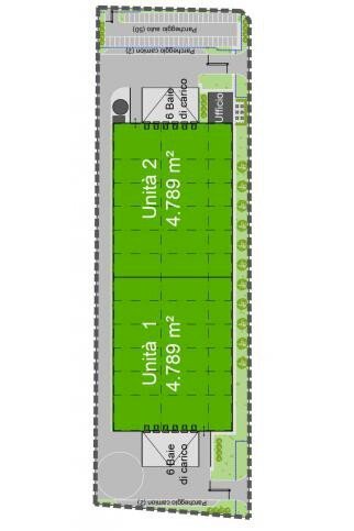 Capannone via Enrico Fermi, Novate Milanese - planimetria 1