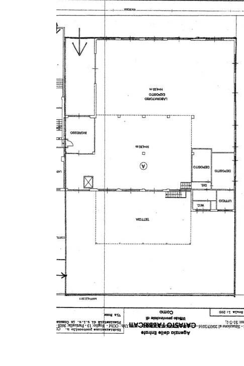 Capannone via Roma, 27, Lomazzo - planimetria 1