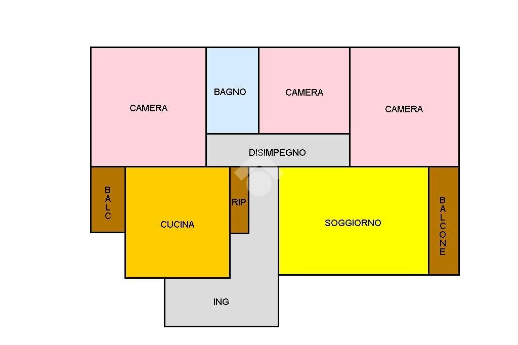Four-room apartment Via Villanegro, Carpi - floor plans 1