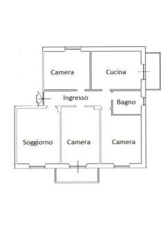 Trilocale via Campodonico, Genova (zona Bolzaneto) - planimetria 1
