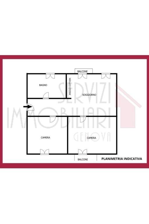 Trilocale via Carlo Rolando, Genova (zona Sampierdarena) - planimetria 1