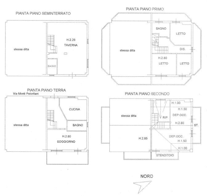Villa via Monti Peloritani, 5, Montesilvano - planimetria 1