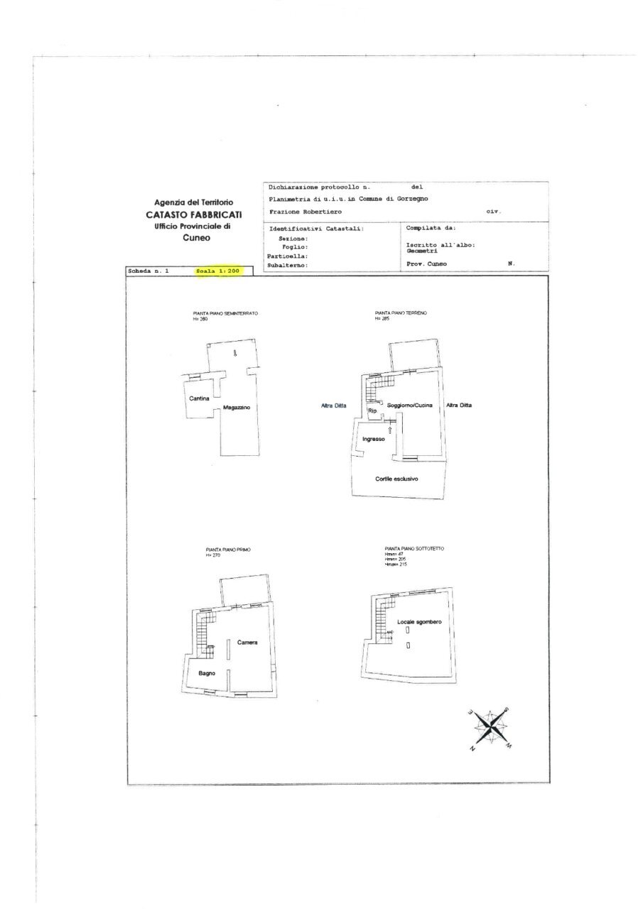 Planimetria-web.jpg - Portion of a house Località Valletto 1, Gorzegno - floor plans 1