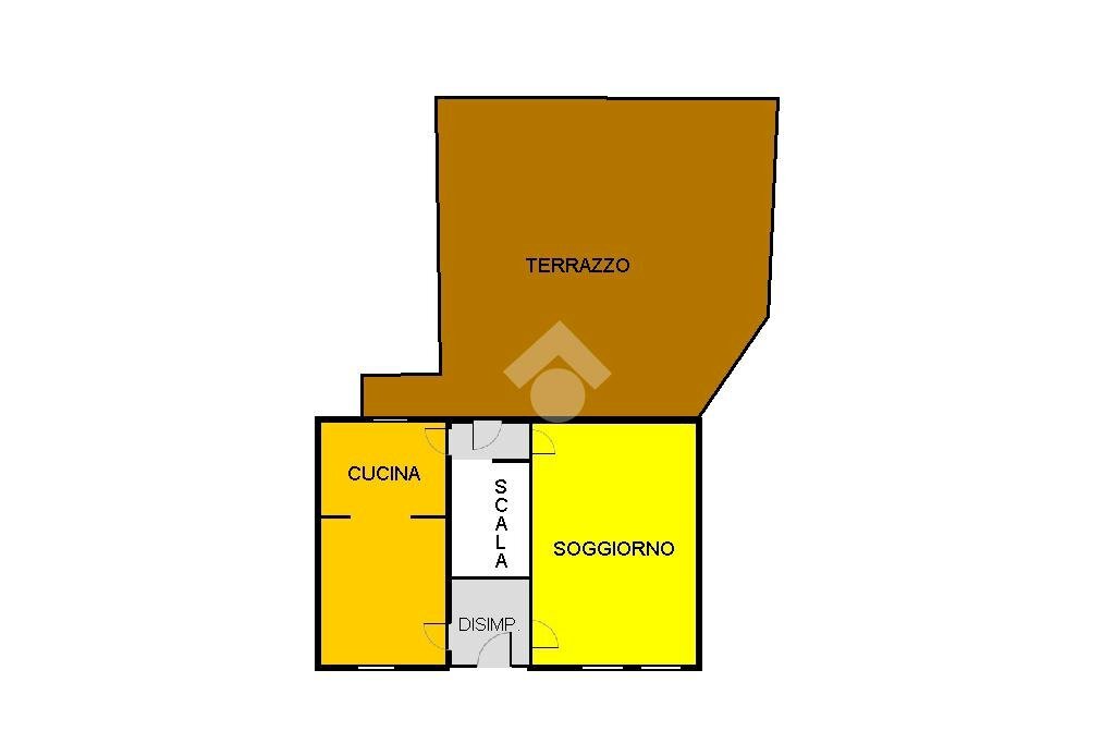 Casa semi indipendente Via San Siro, Calosso - planimetria 1