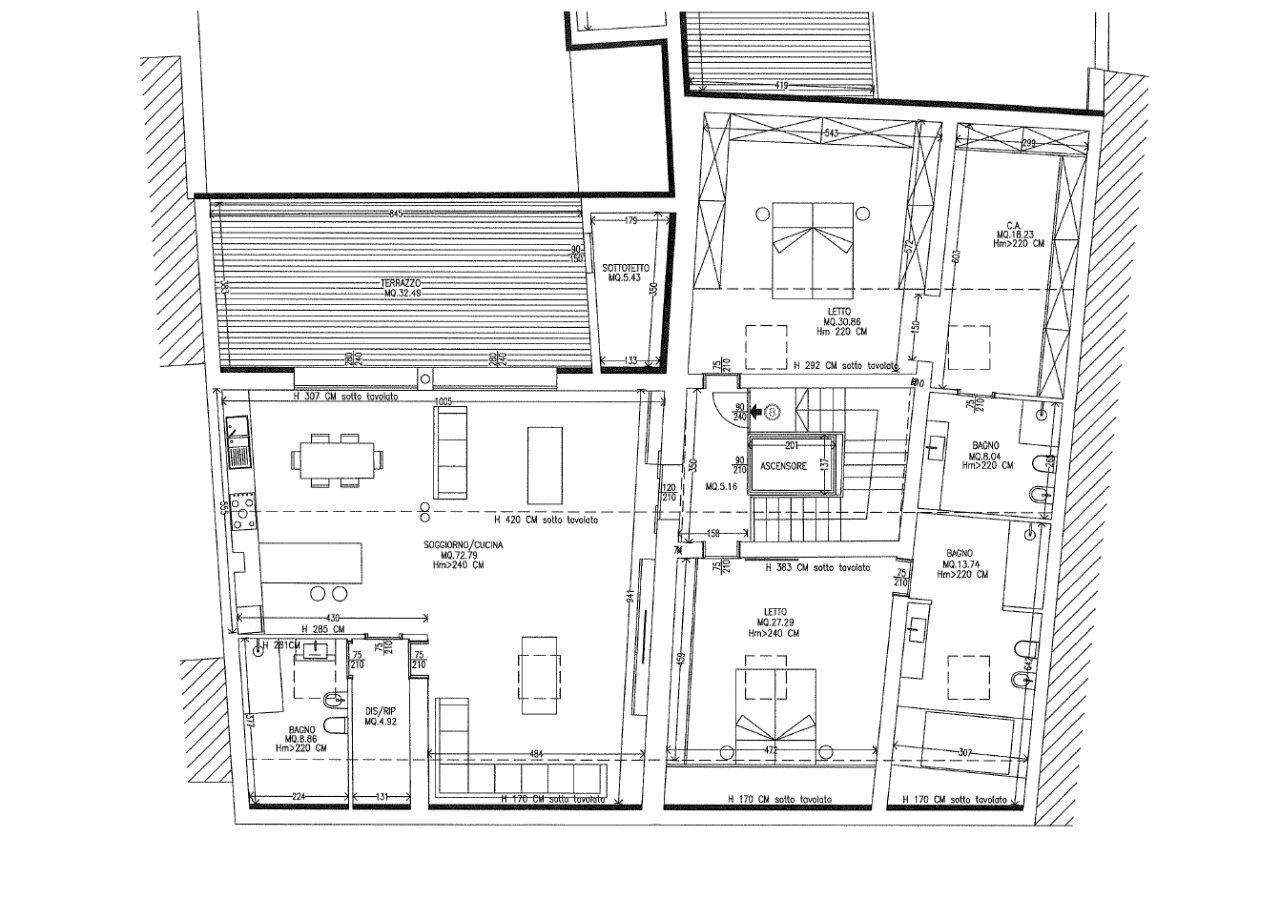 Attic Ravenna - floor plans 1