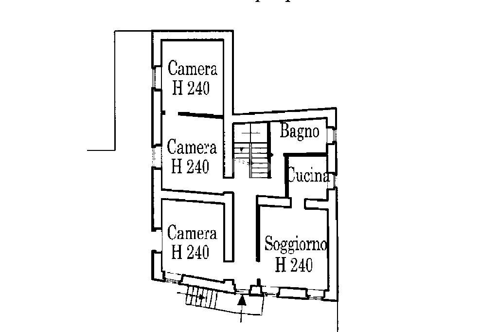 Casa semi indipendente Brignano, Camino - planimetria 1