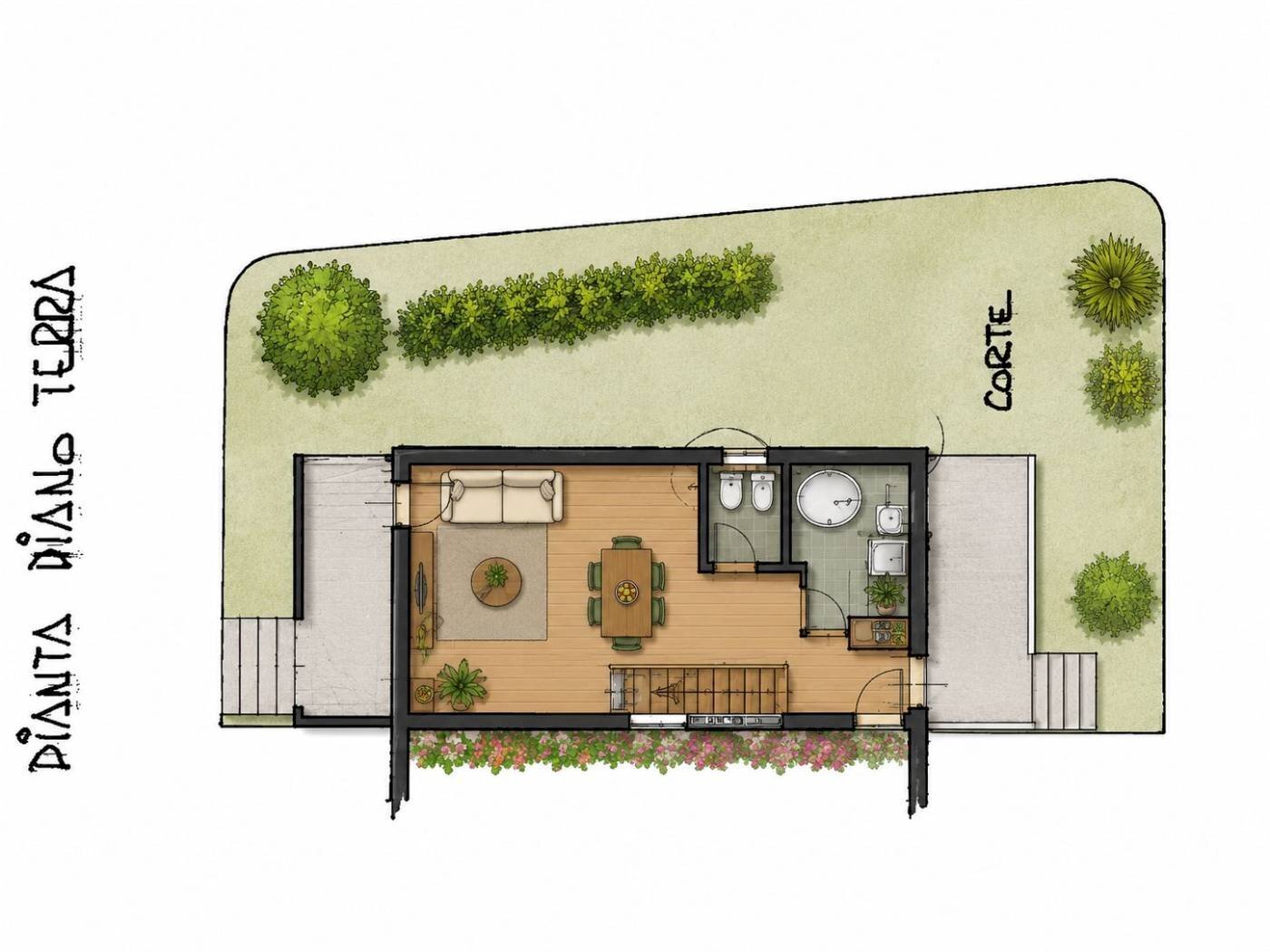 Villa a Schiera viale Roma, 353, Massa - planimetria 1