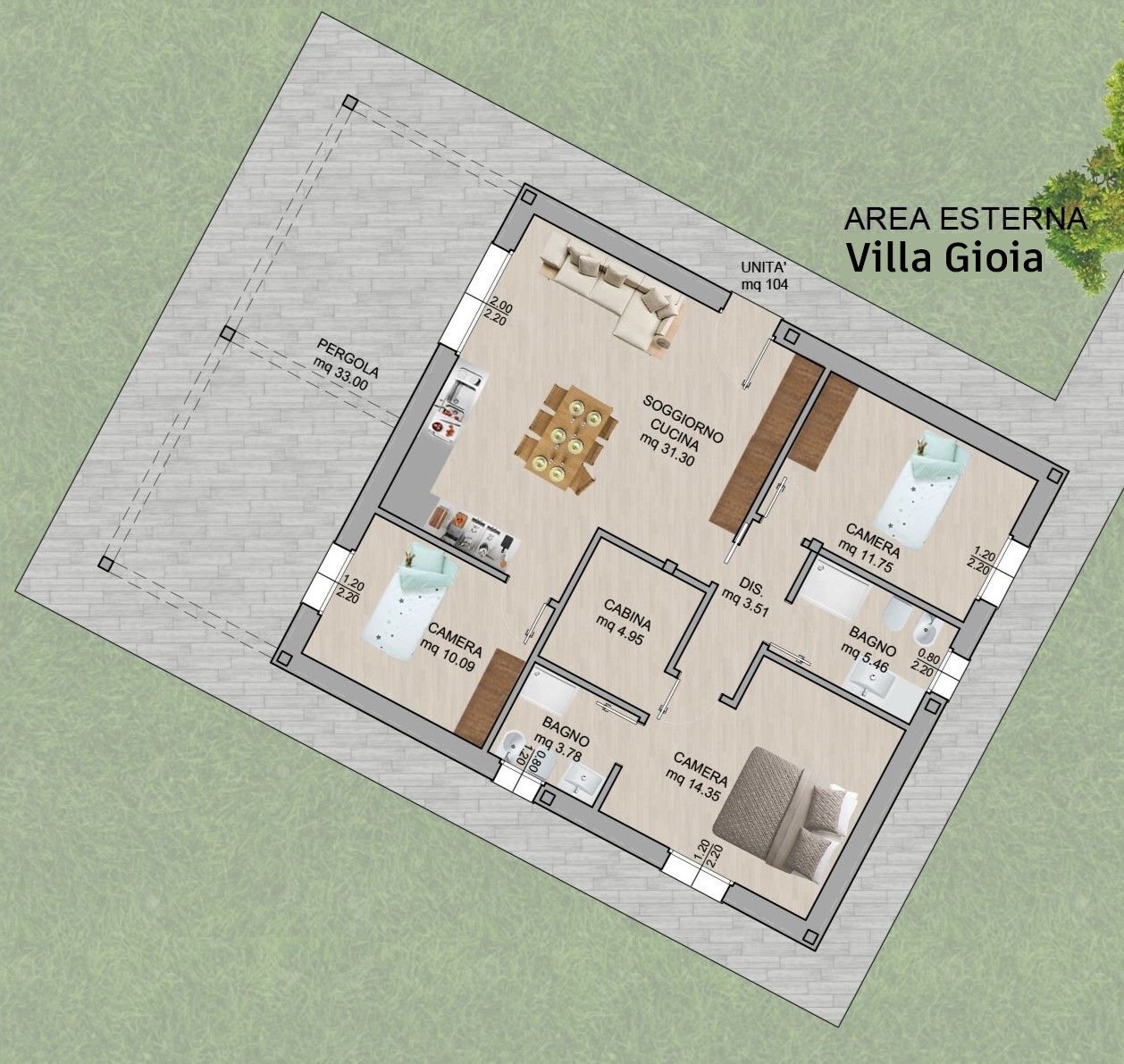 Villa Gioia Roccafluvione - Independent house Frazione Capodipiano 14, Roccafluvione - floor plans 1