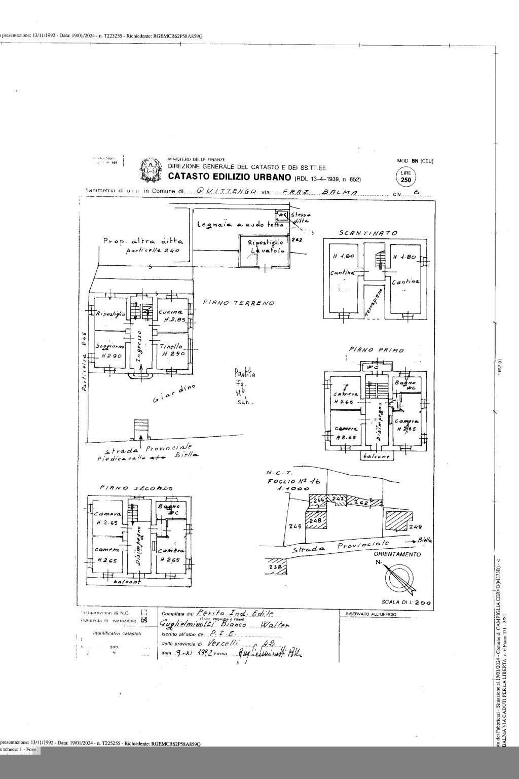 Villa Campiglia Cervo - planimetria 1